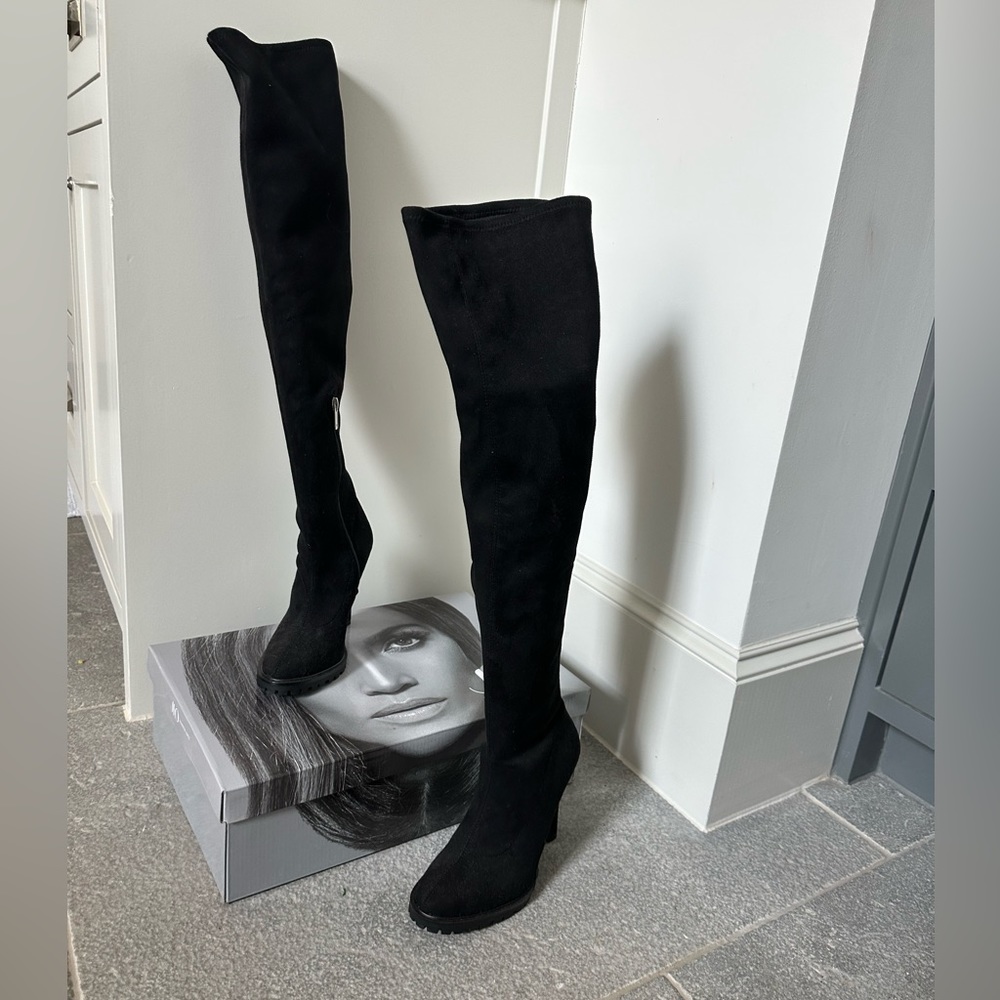 🖤J.LO COBLIN Over-the Knee Black Suede Boot🖤 Box included! SIZE 6.5